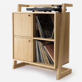 Wooden cabinet for vinyls