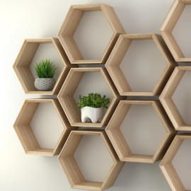 Hexagonal shelf