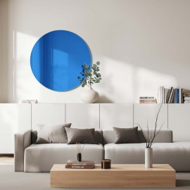 Round decorative mirror - blue
